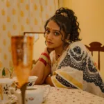 arsha baiju in saree with ornaments look photos 007