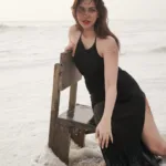 madonna sebastian in black dress beach photos