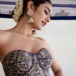 priya prakash varrier in blue lehenga party wear dress photos 004
