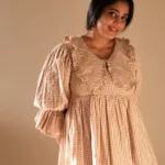 srinda in short frock with check design 007