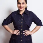 vidya balan in jeans material frock styling photos 003