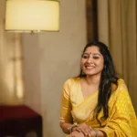 actress anumol in mango yellow colour saree photos 009