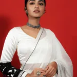 anupama parameswaran in white trending lehenga design photos