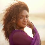 mareena michael kurisingal in purple colour out fit photos-010