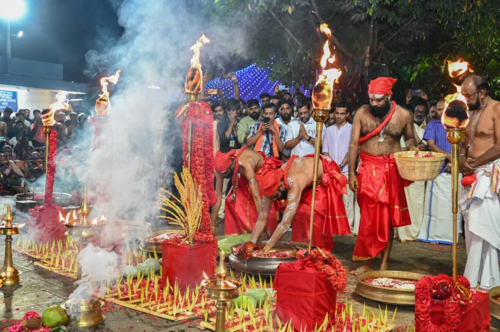 sabarimala guruthi pooja photos 003
