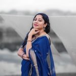 actress anumol in blue cotton saree photos-001