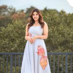 anju kurian in printed frock design ideas photos