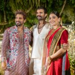Allu Arjun at vijay and rashmika reception photos-001