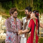 Allu Arjun at vijay and rashmika reception photos