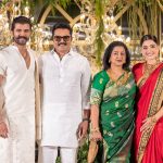Radhika and Sarathkumar at vijay and rashmika reception photos