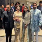 mukesh ambani and family at Arjun Tendulkar wedding photos