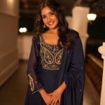 anikha surendran in dark blue party wear churidar ideas photos-001