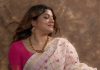 Aparna Balamurali aparna balamurali in ivory organza saree contrasting magenta pink silk blouse and Soft smoky eye warm muted nude pink lip color pics