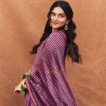 kayadu lohar in violet dhavani look photos-001