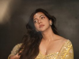 Madonna Sebastian madonna sebastian in lemon yellow lehenga with mirror sequence and wide neck blouse photos