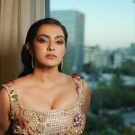 parvathy thiruvothu in heavy work party dress photos
