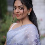 ahaana krishna in cotton saree with blouse designs photos