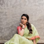 samantha ruth prabhu in light green cotton saree photos-001