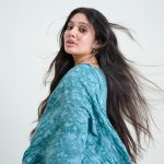 veena nandakumar in light blue long dress design ideas images