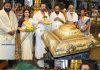 Golden Crown Offered to Lord Guruvayurappan by Nandilath Group Owner Gopu Nandilath