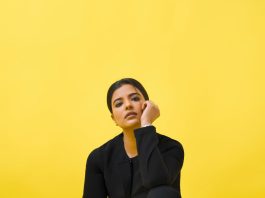 Aishwarya Rajesh aishwarya rajesh in Modern Black Pant Suit Ensemble paired with bright orange pointed heels for contrast