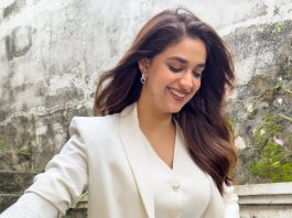 keerthy suresh in white coat and pants office style outfit ideas photos