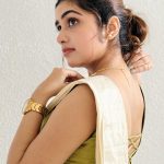 manasa radhakrishnan in function wear outfit dress photos
