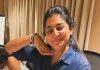 Manjima Mohan manjima mohan in classic button down long sleeved shirt in a rich navy blue shade
