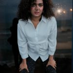 mareena michael kurisingal in white shirt and black pants latest style photos-005