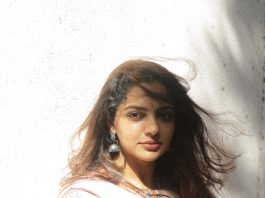Nikhila Vimal nikhila vimal in Soft blush pink base with muted sage green and dusty rose accents Traditional three piece ethnic Salwar Kameez relaxed fit straight kurta adorned with block printed floral top