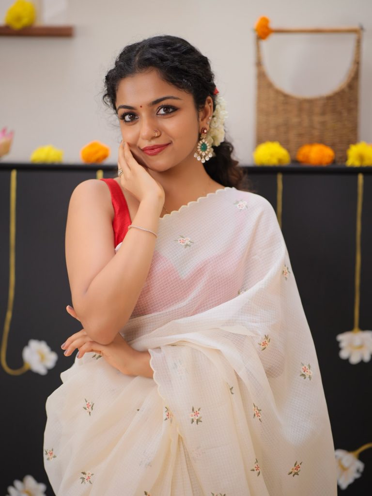 actress Hansika Krishna onam outfit ideas onam saree photos by SIAH by Ahadishika