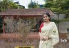 anu sithara temple look in kerala saree pics