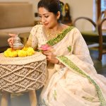 celebrities onam outfit ideas onam saree by Earthbynavya actress navya nair photos