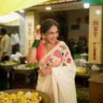 celebrities onam outfit saree ideas photosby pranaah by poornimaindrajith