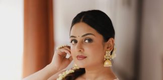 esther anil in latest trending outfit and makeup for function photos
