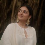 esther anil in white anarkali churidar party wear outfit ideas pics