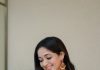 Kavya Madhavan kavya madhavan in Off white raditional Kerala inspired modern Saree hand embroidered Matching cream colored elbow length blouse