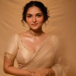 kayadu lohar in elegant lehenga in light colour for function pics