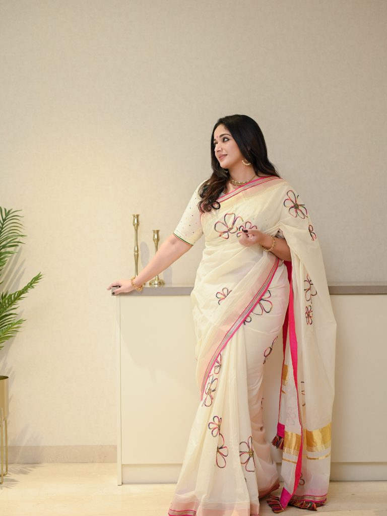 onam outfit saree ideas Laksyah by Kavya Madhavan