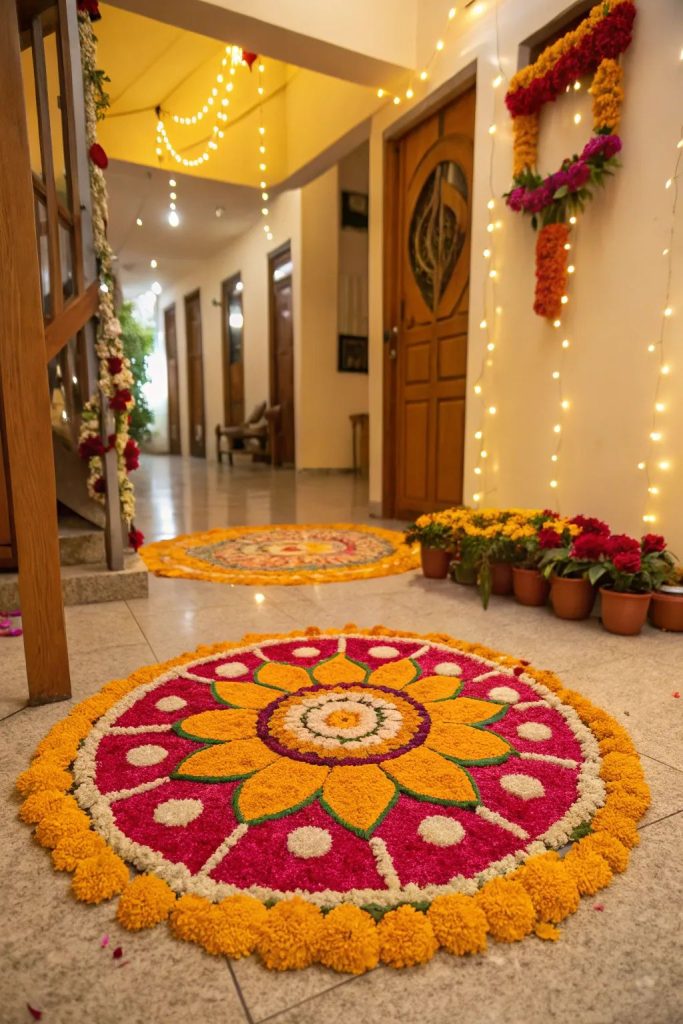 onam pookalam photos
