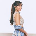 raashi khanna in lightweight sheer white fabric saree with matching sleeveless blouse with a sheer mesh illusion neckline photos