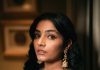 rajisha vijayan in dark maroon lehenga style for party outfit design photos