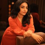 rajisha vijayan in orange colour jugalbandi outfit photos