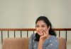 Sshivada Nair shivada nair in cotton dusty blue mid length dress style ideas photos