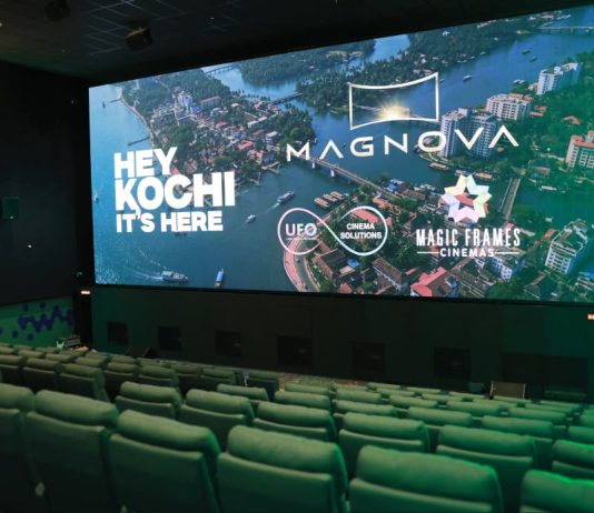 UFO Cinema’s MAGNOVA Unveils India’s First 14-Metre Acoustic-Transparent 4K LED Screen in Kochi ()