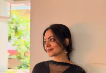 ahana krishna in full black churidar styling pics