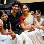 akhil marar with wife and childrens Onam Celebration photos