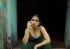 Anarkali Marikar anarkali marikar in Indo western fusion ensemble consisting of a structured olive green corset top with thin straps and cupped satin detailing at the bust paired with dark green flared skirt