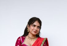 anarkali marikar in traditional halfsaree with modern look photos