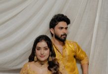 TV Actor and Bigg Boss Malayalam Season 7 Winner Anumol Marries Bhuvanesh in Guruvayur anumol anukutty marriage photo